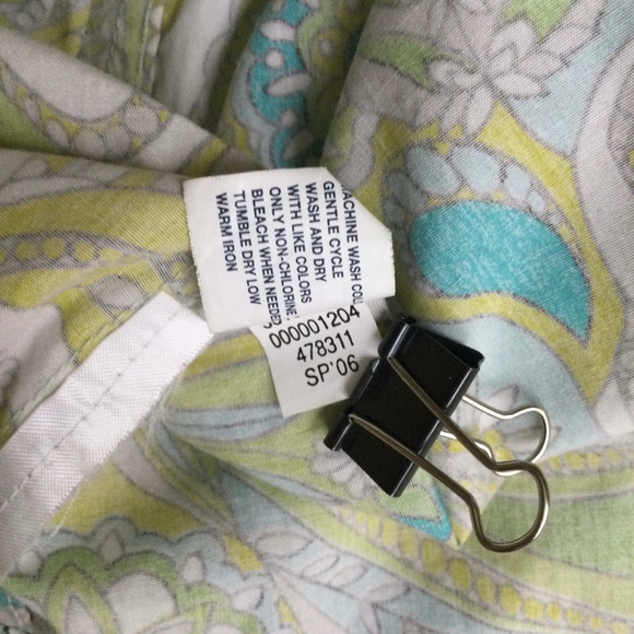 Gap Y2K Bright Paisley Floral Pattern Button Up Blouse Top Shirt - Size Medium - Picture 11 of 11